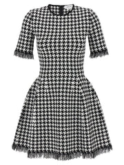 Alexander McQueen Bicolor Viscose Short Dress - S