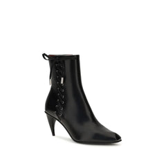Bottes à lacets Alexander McQueen en cuir de veau Bos Taurus noir