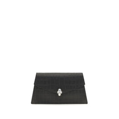 Alexander McQueen Black Calf Leather Bos Taurus Shoulder Bag