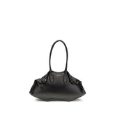 Alexander McQueen Black Calf Leather Bos Taurus Shoulder Bag