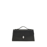 Alexander McQueen Black Calf Leather Bos Taurus Shoulder Bag
