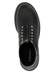 Alexander McQueen Black Calfskin Ankle Boots