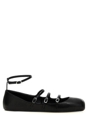 Alexander McQueen Black Calfskin Ballet Flats - EU38/US8