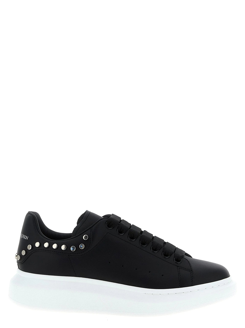 Ténis Chunky em Pele de Vitelo Preta Alexander McQueen