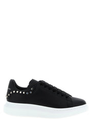Ténis Chunky em Pele de Vitelo Preta Alexander McQueen