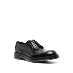 Alexander McQueen Black Calfskin Oxfords And Derbies