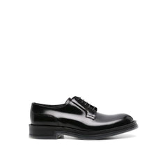 Alexander McQueen Black Calfskin Oxfords And Derbies