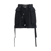 Alexander McQueen Black Cotton Cargo Shorts
