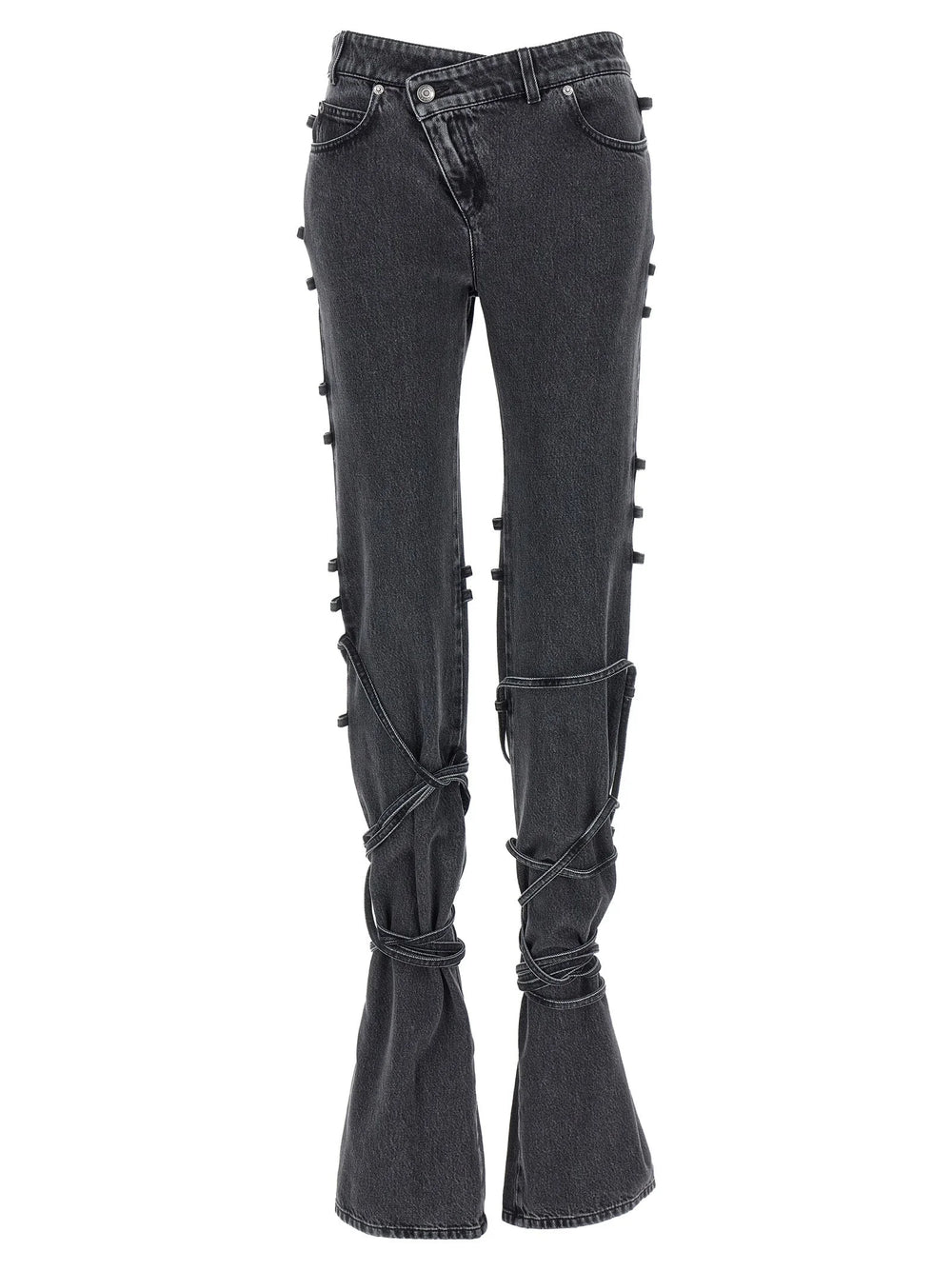 Alexander McQueen Black Cotton Flared Jeans - 24