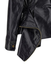 Alexander McQueen Black Cowhide Leather Jacket - IT38