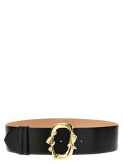 Alexander McQueen Black Cowhide Regular Belt - 85 cm / 34 Inches