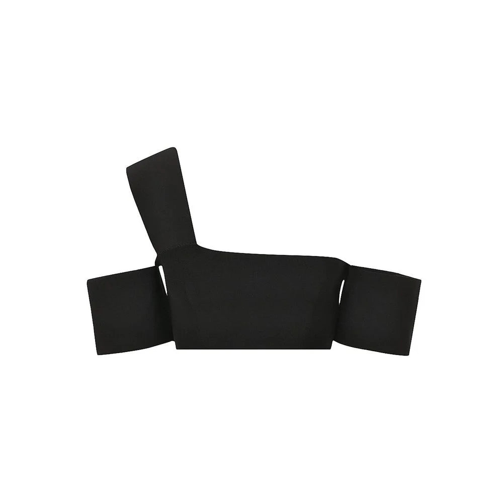 Alexander McQueen Black Elastane Tank Tops - M