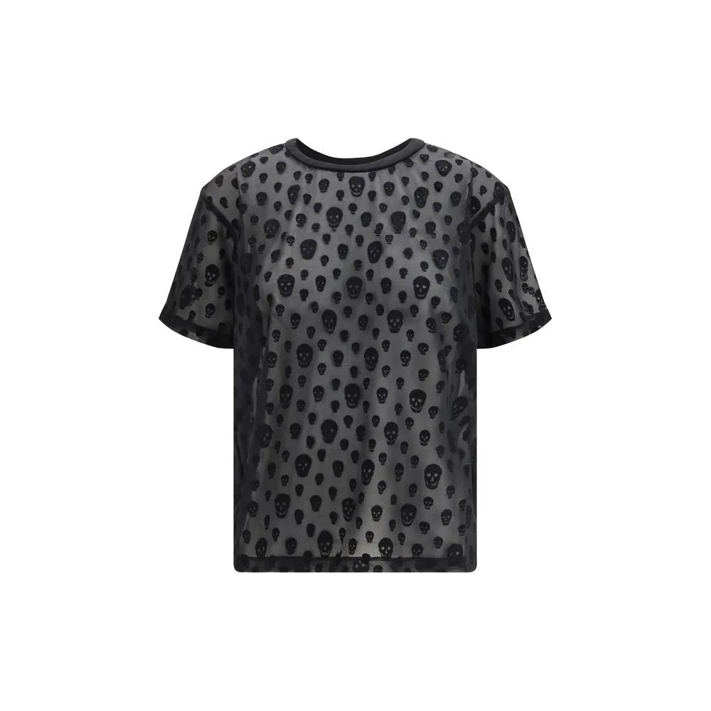 Camiseta de poliamida negra Alexander McQueen - Talla IT42 | L