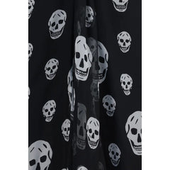 Alexander McQueen Black Silk Long Skirt