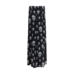 Alexander McQueen Black Silk Long Skirt