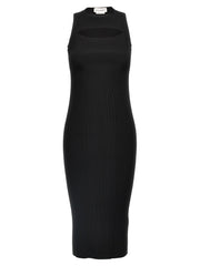 Alexander McQueen Black Viscose Midi Dress - XS