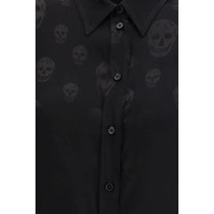 Alexander McQueen Black Viscose Pattern Shirt - IT44 | L