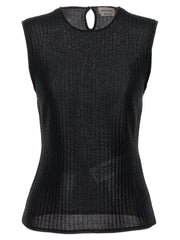 Alexander McQueen Black Viscose Sleeveles T-Shirt - S