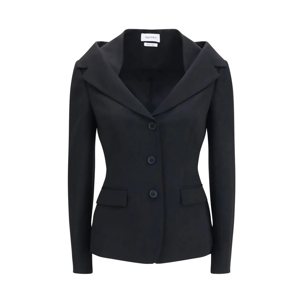 Alexander McQueen Black Wool Oves Aries Full-Length Jacket