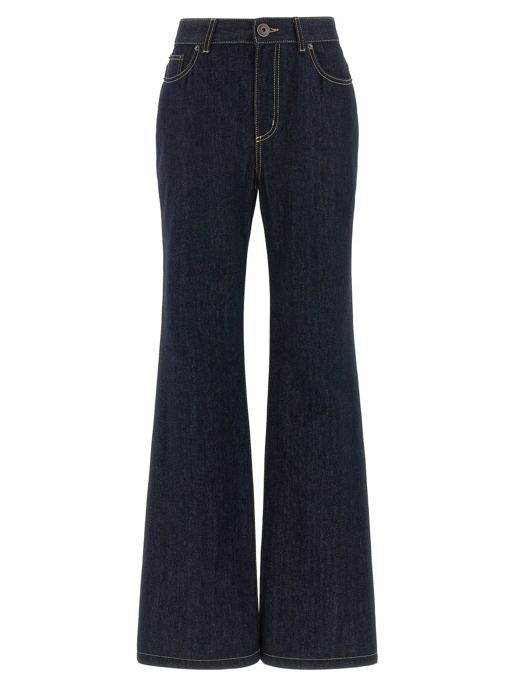 Alexander McQueen Blue Cotton Flared Jeans