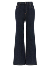 Alexander McQueen Blue Cotton Flared Jeans
