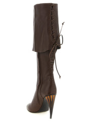 Alexander McQueen Brown Lamb Leather Over The Knee