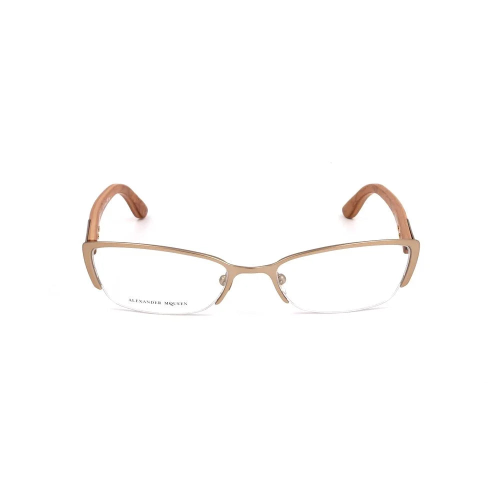 Alexander McQueen Brown Metal Frames - Eyeglasses