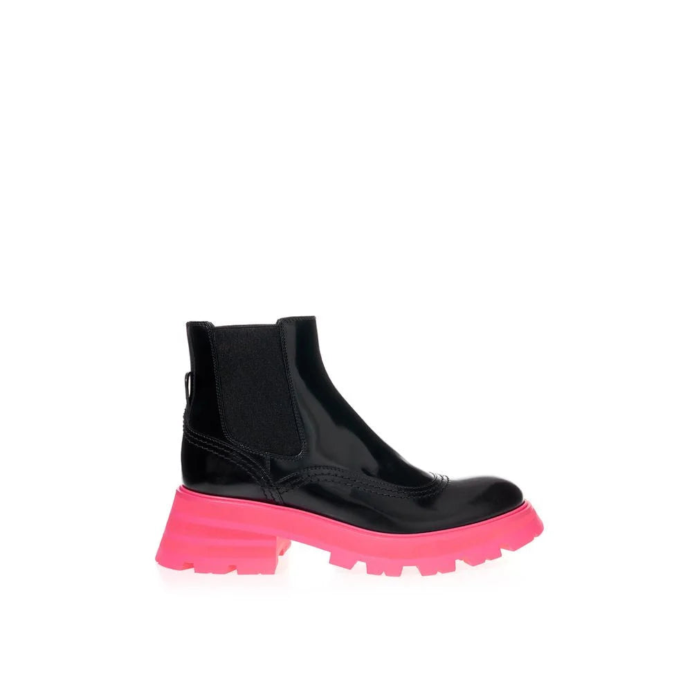 Alexander McQueen Κομψές Μαύρες Δερμάτινες Μπότες - EU37/US7
