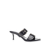Alexander McQueen Elevate Your Steps in Timeless Black Leather Sandals - Sandals