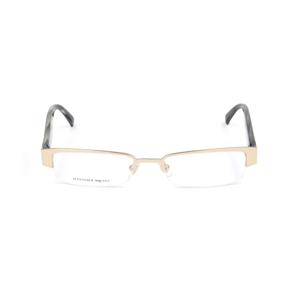 Alexander McQueen Gold Metal Frames - Eyeglasses