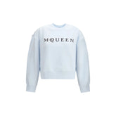 Alexander McQueen Light Blue Cotton Sweatshirt