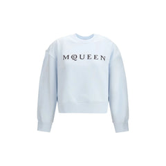 Alexander McQueen Light Blue Cotton Sweatshirt