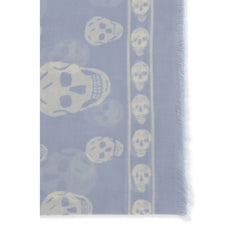 Alexander McQueen Light Blue Modal Scarf