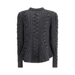 Alexander McQueen Peplum Cable Cardigan - Cardigans