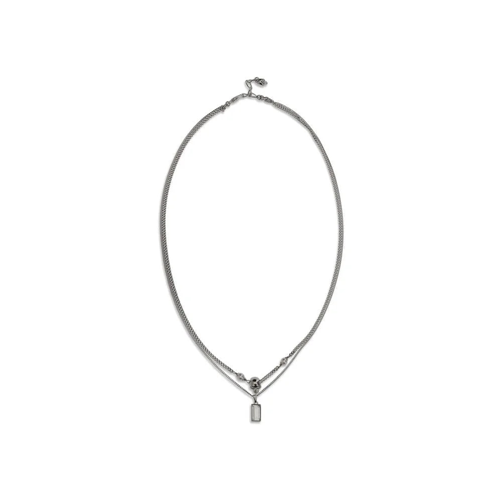 Alexander McQueen Silver Brass Necklace - One Size