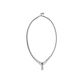 Alexander McQueen Silver Brass Necklace - One Size