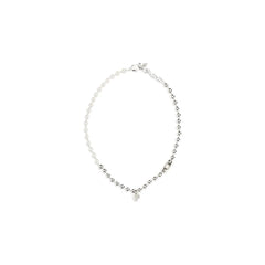 Alexander McQueen White Brass Necklace - One Size