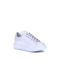 Alexander McQueen White Calf Leather Bos Taurus Platform Sneakers - EU39/US9