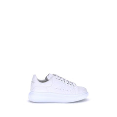 Alexander McQueen White Calf Leather Bos Taurus Platform Sneakers