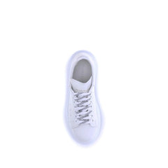 Alexander McQueen White Calf Leather Bos Taurus Platform Sneakers