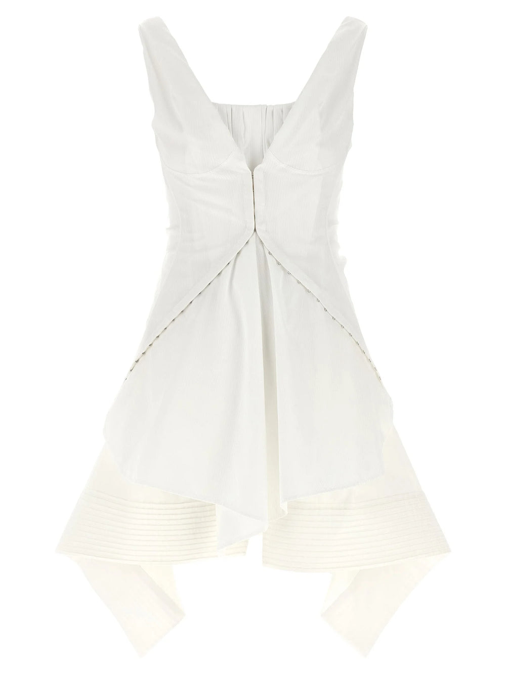 Alexander McQueen White Cotton Short Dress