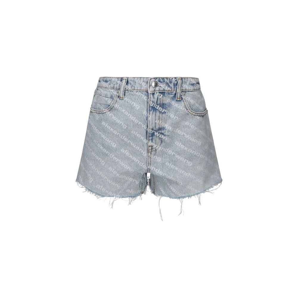 Alexander Wang Blue Cotton Bermuda Shorts