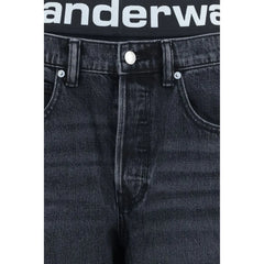 Alexander Wang Gray Cotton Relaxed Fit Jeans