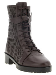 Alexandre Birman Purple Calfskin Lace-Up Boots - EU37/US7