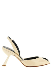 Alexandre Birman White Calfskin Mid Heel Pumps - EU37/US7