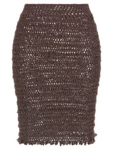 ALLIS Brown Polyester Midi Skirt - One Size