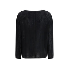 Allude Black Cashmere Cashmere Sweater