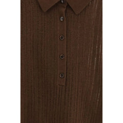 Allude Brown Cashmere Sweatshirt - L