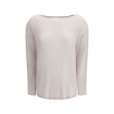 Allude White Cashmere Cashmere Sweater