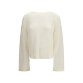 Allude White Fleece Wool Sweatshirt - M